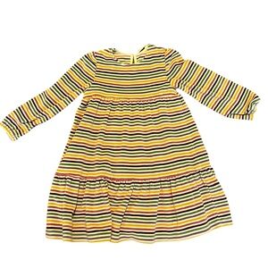 Mini Boden Multicolor Striped Long Sleeve Dress